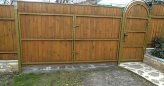 Купить распашные ворота деревянные Южноуральск, цена от 2740 руб.